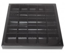 Windowbox 166x166x19mm 25 division noir laqué