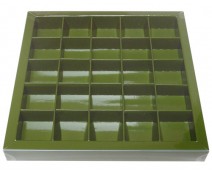 Windowbox 166x166x19mm 25 division vert forêt laqué