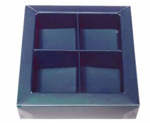 Windowbox 66x66x19mm 4 division blueberryblue 