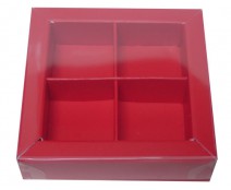Windowbox 66x66x19mm 4 division brique laque 