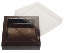 Windowbox 66x66x19mm chocolat laqué