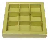 Windowbox 100x100x19mm 9 division almond