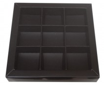 Windowbox 100x100x19mm 9 division black