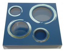 Windowbox 4 circle large 140x140x19mm blueberry blue 