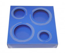 Windowbox 4 circle small 110x110x19mm ocean blue 