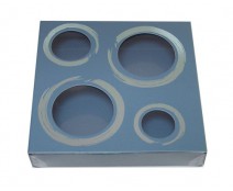 Windowbox 4 circle small 110x110x19mm sea blue 
