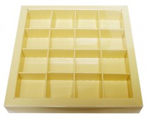 Windowbox 133x133x19mm 16 division crème laqué