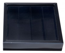 Windowbox maxi 145x145x33mm divider included Duomat-black/Shiny-black