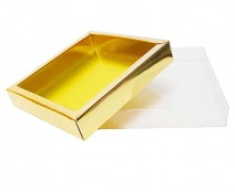 Windowbox 126x126x24mm interior shiny gold