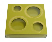 Windowbox 4 circle small 110x110x19mm almond 