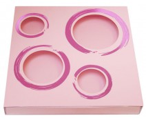 Windowbox 4 circle large 140x140x19mm lotus