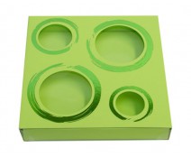 Windowbox 4 circle small 110x110x19mm pistache