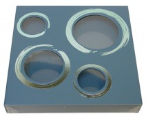 Windowbox 4 circle large 140x140x19mm sea blue 