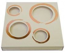 Windowbox 4 circle large 140x140x19mm seashell     