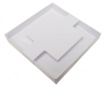 Windowbox carre large with sleeve 140x140x19mm white
