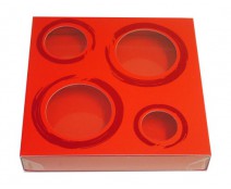 Windowbox 4 circle small 110x110x19mm strawberry 