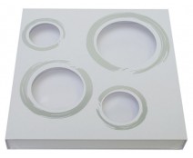 Windowbox 4 circle large 140x140x19mm white