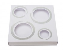 Windowbox 4 circle small 110x110x19mm white