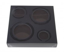 Windowbox 4 circle small 110x110x19mm black 