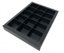 Windowbox 175x125x24mm 15vaks  black