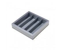 Windowbox maxi 145x145x33mm divider included silver