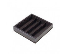 Windowbox maxi 145x145x33mm divider included taupe