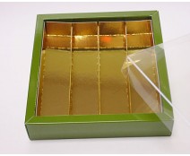 Windowbox maxi 145x145x33mm divider included vert foret laque 