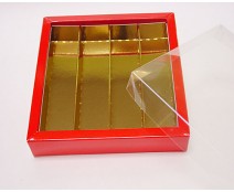 Windowbox maxi 145x145x33mm divider included rouge laque 